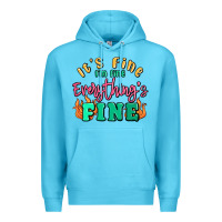 Ocean Blue its fine im dine everythings fine Premium Hoodie - MaliasSmallBusiness