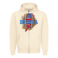 Sandshell Merica lightning bolt Zipper Hoodie - Neo Western