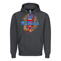 Smoke Merica lightning bolt Zipper Hoodie - Neo Western
