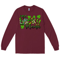 Burgundy st. patrick's day one lucky mama Long Sleeve Tee - RanaPortraitStore