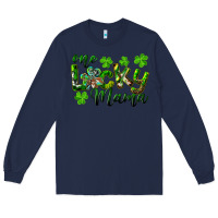 Navy st. patrick's day one lucky mama Long Sleeve Tee - RanaPortraitStore