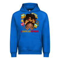 Cobalt school bus driver life afro messy bun Urban Hoodie - NancyCooperArtShop