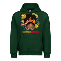 Foreset Green school bus driver life afro messy bun Urban Hoodie - NancyCooperArtShop