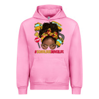 Fuchsia Pink school bus driver life afro messy bun Urban Hoodie - NancyCooperArtShop