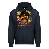 School Bus Driver Life Afro Messy Bun Urban Hoodie | Teevron