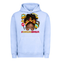 Pigment Grape Ice school bus driver life afro messy bun Urban Hoodie - NancyCooperArtShop