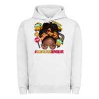 Pigment Lunar Rock school bus driver life afro messy bun Urban Hoodie - NancyCooperArtShop
