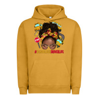 Pigment Peanut Butter school bus driver life afro messy bun Urban Hoodie - NancyCooperArtShop