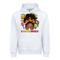 White school bus driver life afro messy bun Urban Hoodie - NancyCooperArtShop