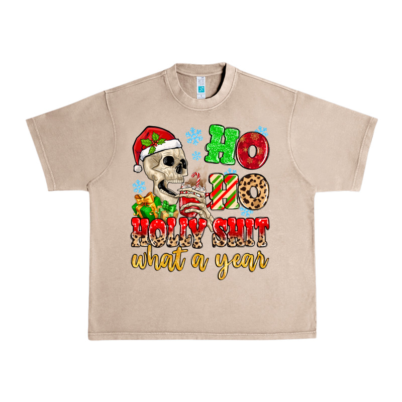 Ho Ho Holy Shit What A Year Urban Heavy Tee by MaliasSmallBusiness | Teevron