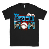 Black baseball mom with leopard Classic Tee - Zillion Design Studio