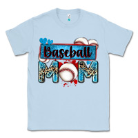 Dusty Blue baseball mom with leopard Classic Tee - Zillion Design Studio