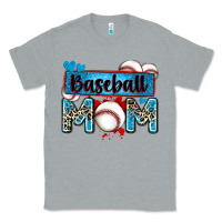Heather Grey baseball mom with leopard Classic Tee - Zillion Design Studio