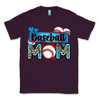 Plum baseball mom with leopard Classic Tee - Zillion Design Studio