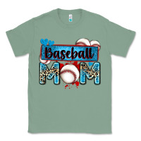 Sage baseball mom with leopard Classic Tee - Zillion Design Studio