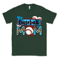 Sports Green baseball mom with leopard Classic Tee - Zillion Design Studio