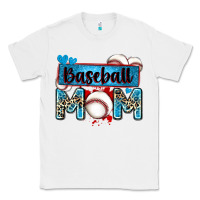 White baseball mom with leopard Classic Tee - Zillion Design Studio