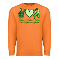 Carrot peace love cure non hodgkin's lymphoma Premium Sweatshirt - Jasminsmagicworld