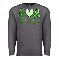 Charcoal Heather peace love cure non hodgkin's lymphoma Premium Sweatshirt - Jasminsmagicworld