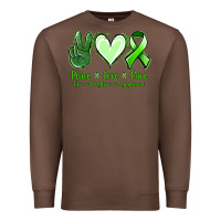 Chestnut peace love cure non hodgkin's lymphoma Premium Sweatshirt - Jasminsmagicworld