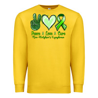 Lemon peace love cure non hodgkin's lymphoma Premium Sweatshirt - Jasminsmagicworld