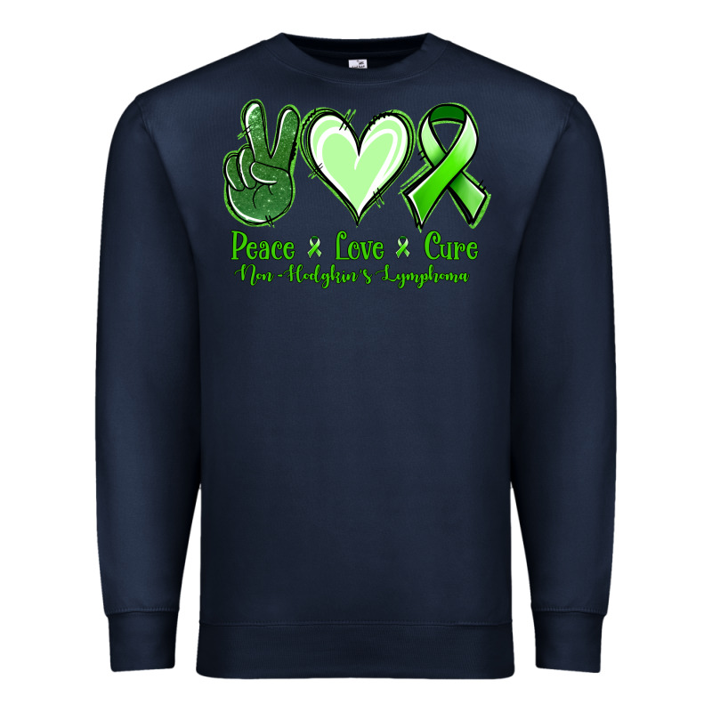 Peace Love Cure Non Hodgkin's Lymphoma Premium Sweatshirt by Jasminsmagicworld | Teevron