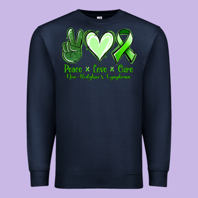 Peace Love Cure Non Hodgkin's Lymphoma Premium Sweatshirt Designed By Jasminsmagicworld