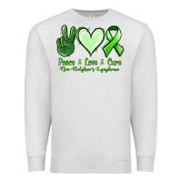 Oatmeal Heather peace love cure non hodgkin's lymphoma Premium Sweatshirt - Jasminsmagicworld