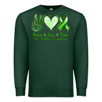 Sports Green peace love cure non hodgkin's lymphoma Premium Sweatshirt - Jasminsmagicworld