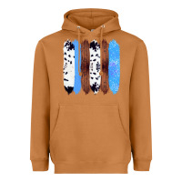 Meerkat Western Farm Life Cowhide Wood Blue Glitter Brush Stroke Heavyweight Hoodie - Bettercallsaul