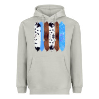 Moon Dust Western Farm Life Cowhide Wood Blue Glitter Brush Stroke Heavyweight Hoodie - Bettercallsaul