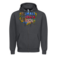 Smoke Small town usa 4th of july Zipper Hoodie - CowGirlArtShop