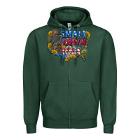Sports Green Small town usa 4th of july Zipper Hoodie - CowGirlArtShop
