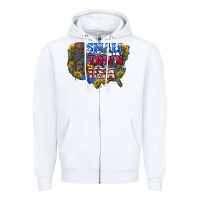 White Small town usa 4th of july Zipper Hoodie - CowGirlArtShop