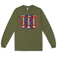 Army Green football brushstroke Long Sleeve Tee - Zillion Design Studio