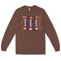 Chestnut football brushstroke Long Sleeve Tee - Zillion Design Studio