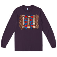 Plum football brushstroke Long Sleeve Tee - Zillion Design Studio