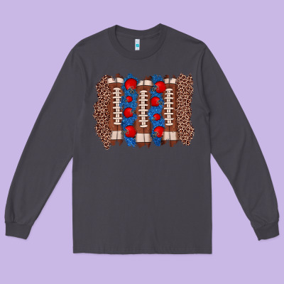 Football Brushstroke Long Sleeve Tee Designed By Zillion Design Studio