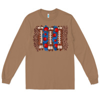 Toasted Coconut football brushstroke Long Sleeve Tee - Zillion Design Studio