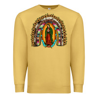 Antique Gold our lady of Guadalupe rainbow Premium Sweatshirt - JahusDesignShop