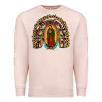 Pale Pink our lady of Guadalupe rainbow Premium Sweatshirt - JahusDesignShop