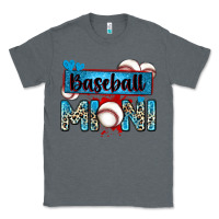 Charcoal Heather baseball mini with leopard Classic Tee - Zillion Design Studio