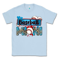 Dusty Blue baseball mini with leopard Classic Tee - Zillion Design Studio