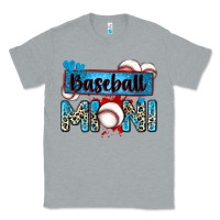 Heather Grey baseball mini with leopard Classic Tee - Zillion Design Studio