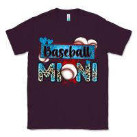 Plum baseball mini with leopard Classic Tee - Zillion Design Studio