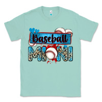 Seafoam baseball mini with leopard Classic Tee - Zillion Design Studio