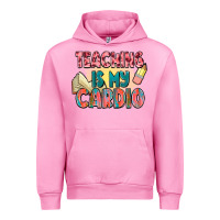 Fuchsia Pink teaching is my cardio Urban Hoodie - NancyCooperArtShop
