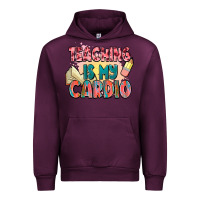 Mauve Wine teaching is my cardio Urban Hoodie - NancyCooperArtShop