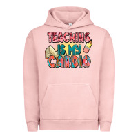 Pigment Salmon teaching is my cardio Urban Hoodie - NancyCooperArtShop