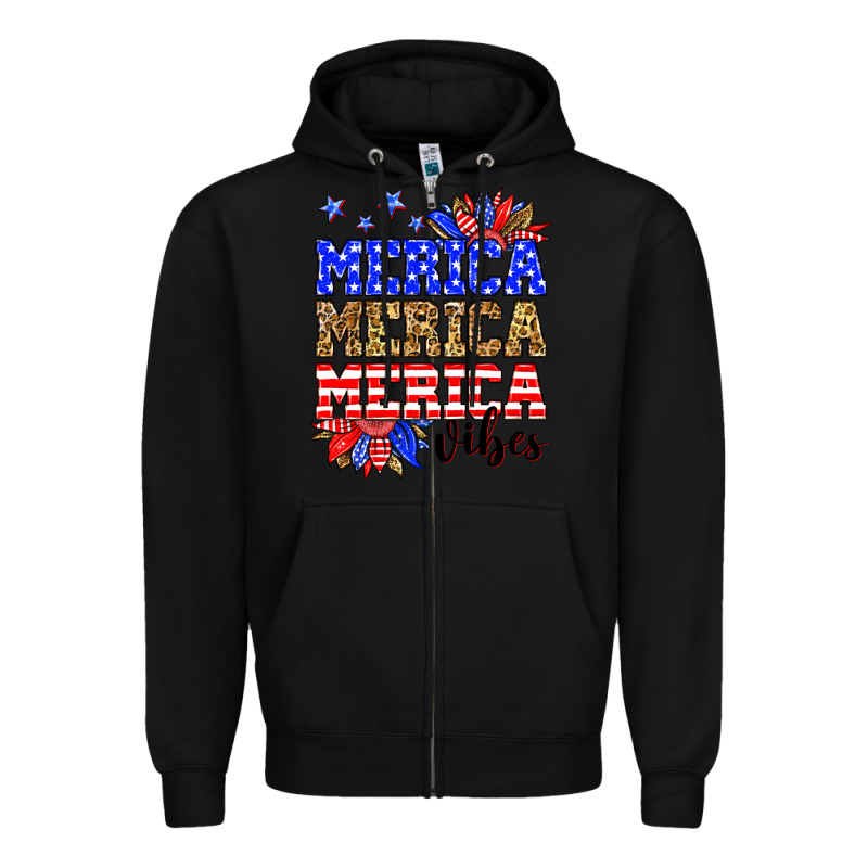 Merica Merica Merica Vibes Zipper Hoodie by Neo Western | Teevron